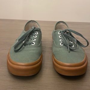 Vans olive green rubber sole sneaker